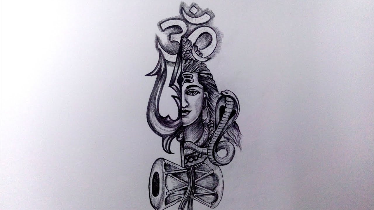 Draw a sketch of Lord Shiva || Lord Shiva Pencil Drawing || Bholenath drawing step by step