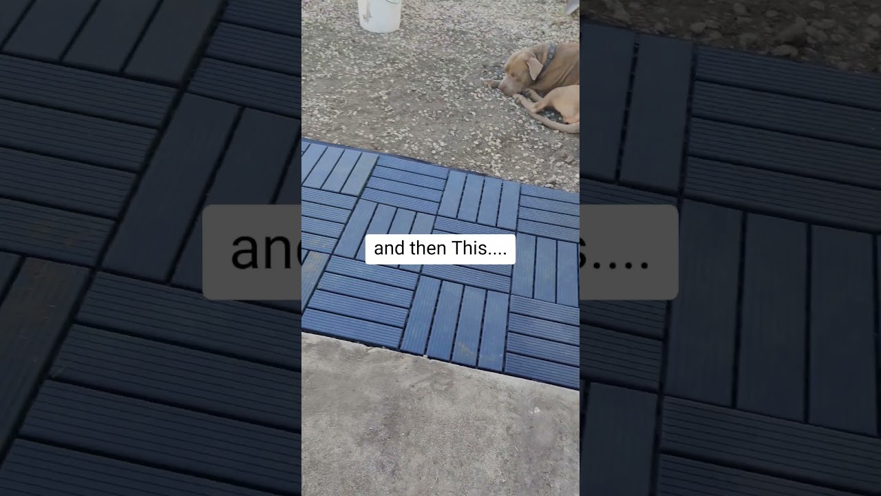 4-Sided Interlocking Deck Tiles!  Great way to Spruce up your Backyard! Link in description! #deck