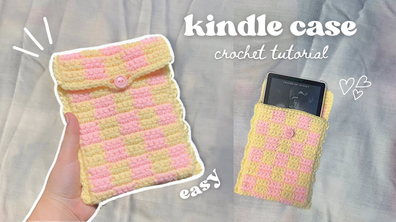 Crochet kindle/book pouch ✨easy & beginner friendly✨