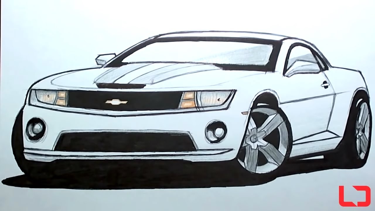 COMO DESENHAR UM CAMARO SS (Aula passo a passo narrada para iniciantes)