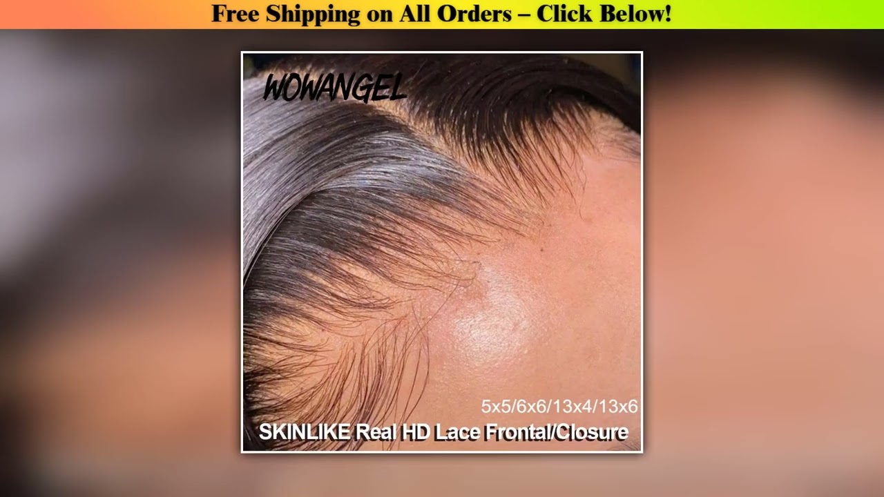 WOW ANGEL HD Lace 5x5 6x6 13x4 13x6 HD Lace Frontal Only Melt Skin Straight Hair Pre Plucked