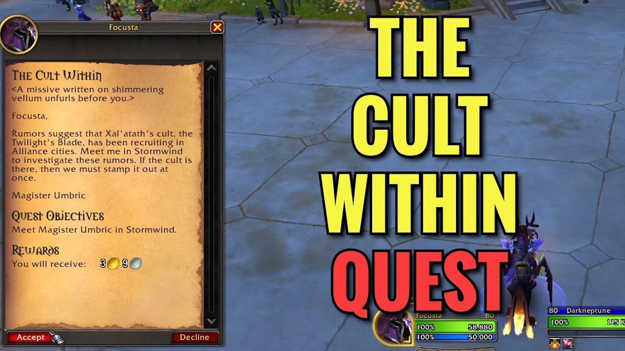 The Cult Within Quest (WoW TWW)