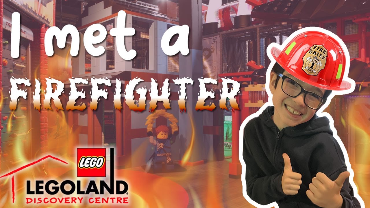 I met a FIREFIGHTER at Legoland Discovery Centre Manchester #legoland #firefighter