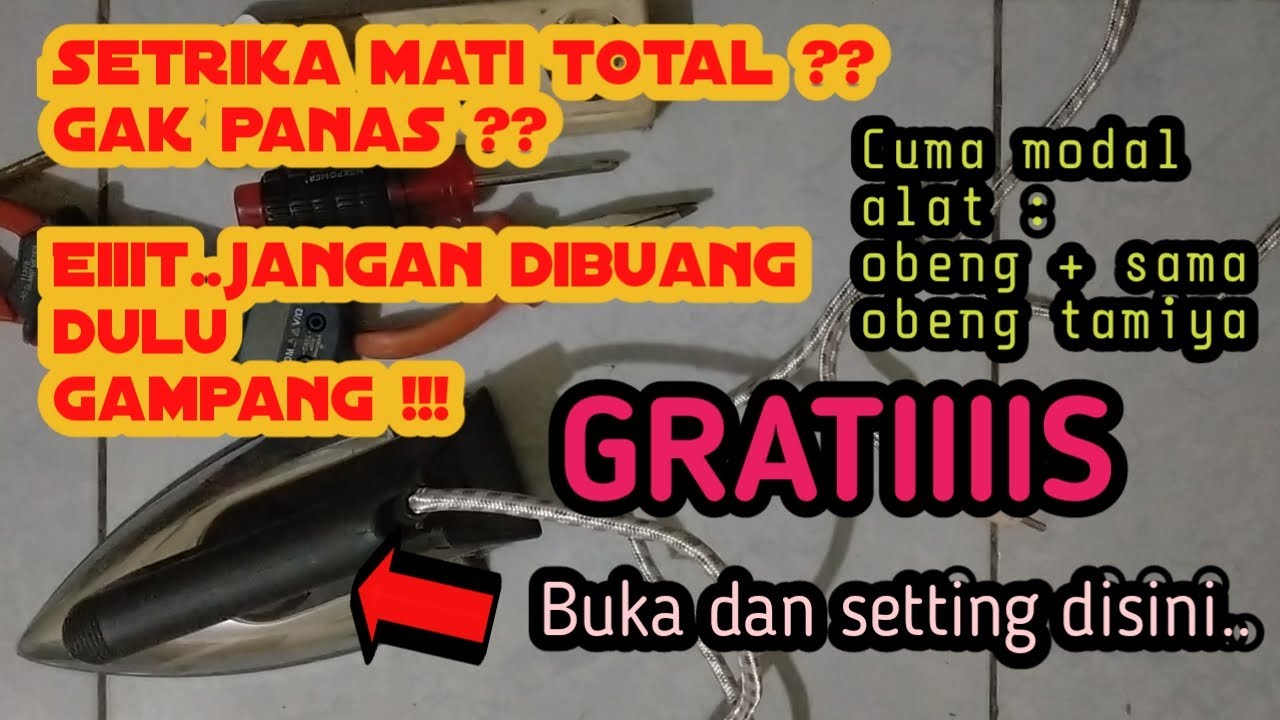 Servis setrika mati total tidak panas - Aluna servis