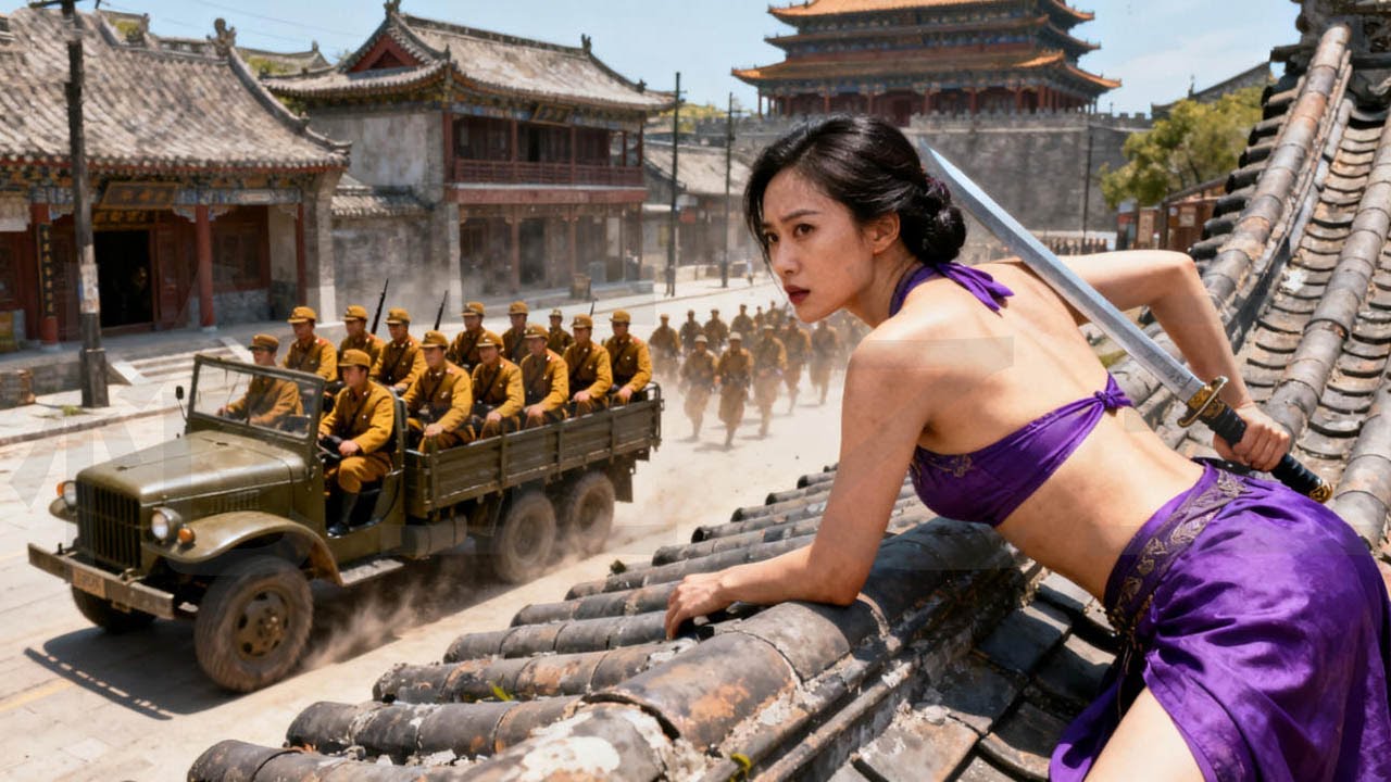 女劍客在日軍必經之路伏擊，一劍瞬殺兩名日軍高官    ⚔️  抗日  MMA | Kung Fu