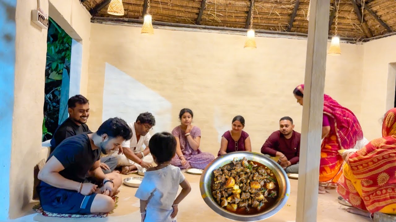 অনেকদিন পর বাবা আজ হাঁসের মাংস রান্না করে খাওয়ালো |