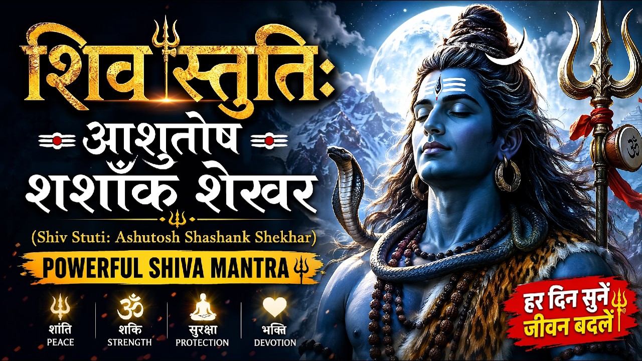 शिव स्तुति: आशुतोष शशाँक शेखर (Shiv Stuti: Ashutosh Shashank Shekhar) Powerful Shiva Mantra