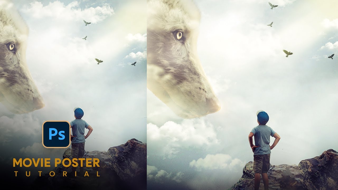 Movie Poster Tutorial | The Wolf In The Clouds Photo Manipulation