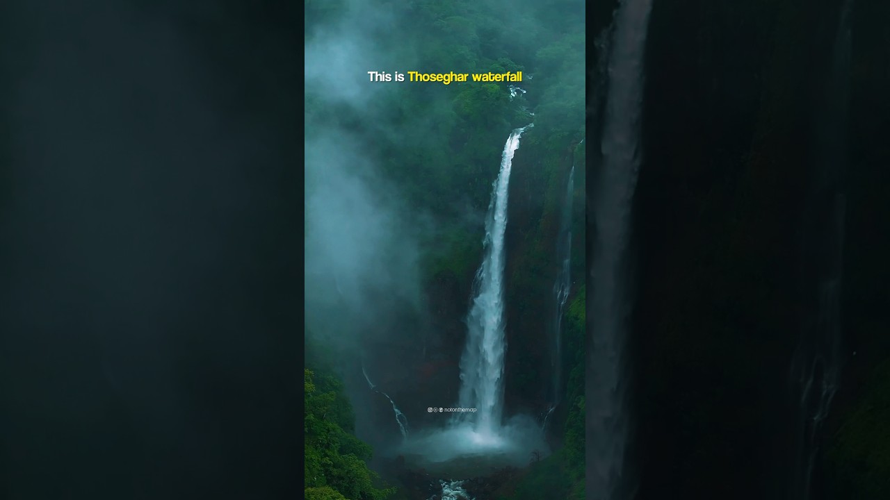 The most unexplored waterfalls in Maharashtra #dji #mahrashtra #monsoon #waterfall #thoseghar