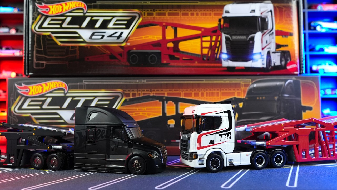 Exclusive Look: Hot Wheels Freightliner Cascadia vs Scania 770 S Elite 64