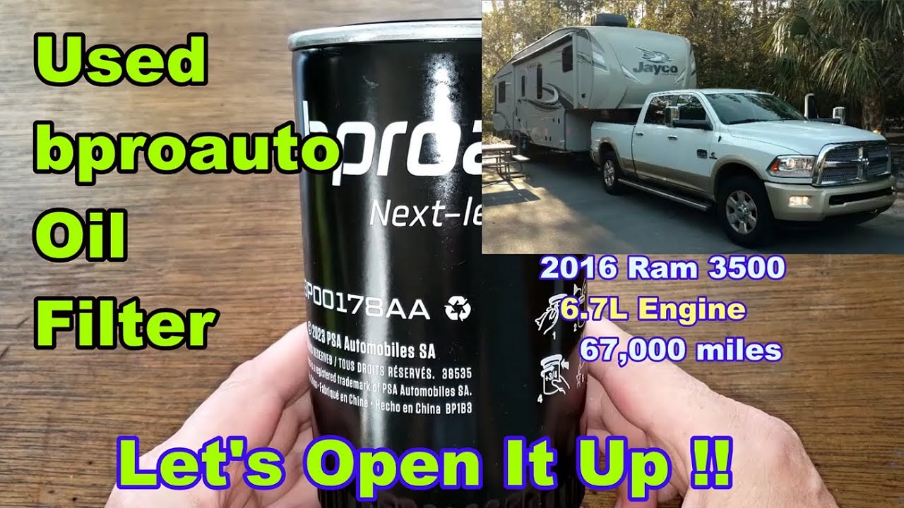 Масляный фильтр bproauto 1BP00178AA, разрез, Ram 3500 2016 года