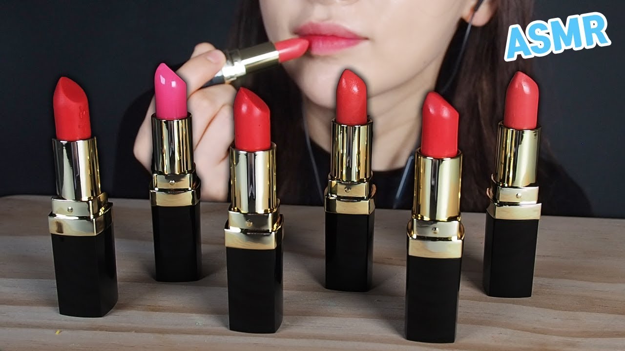 ASMR EDIBLE LIPSTICK ASMR EDIBLE LIPSTICKS CHOCOLATE ASMR 먹는 립스틱 먹방 EATING SOUNDS