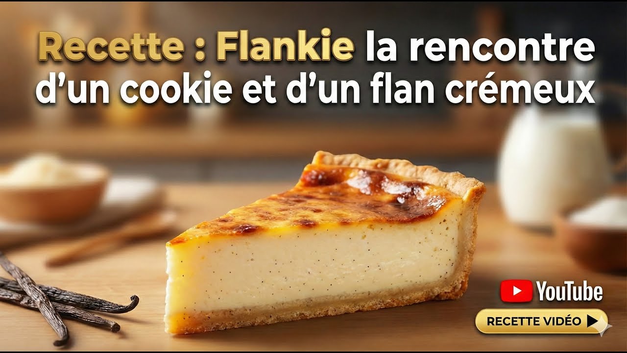 Flankie maison : le flan parisien revisité sur une pâte cookie gourmand