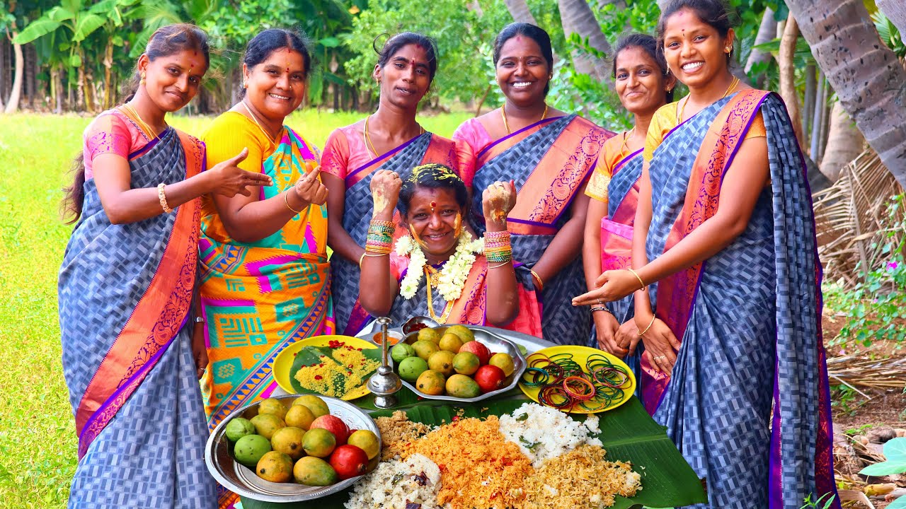 VILLAGE BABY SHOWER FUNCTION | Karthika's Baby Shower Function In Village Style