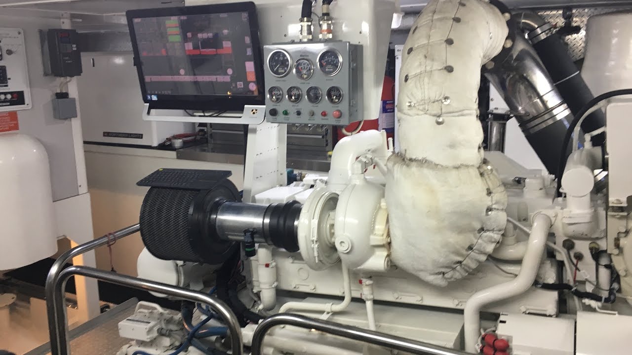 SOLD Video #6 Allseas 92 Engine Room by Randall Burg, Your Concierge Yacht Broker