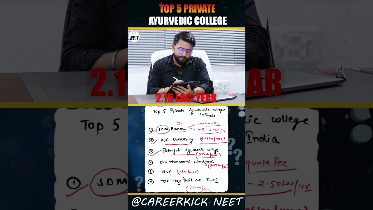 Top 5 Private BAMS Colleges in India AYUSH 2024| Best Ayurveda College in India