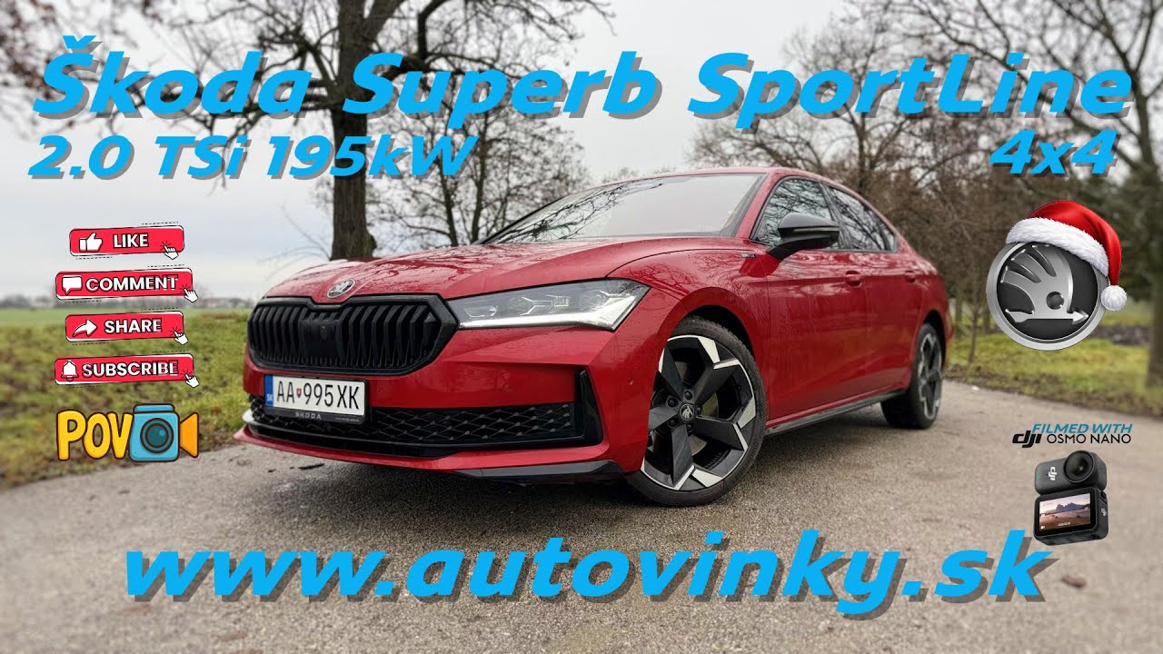 Škoda Superb SportLine 2.0 TSI – POV Drive | Benzínový vrchol
