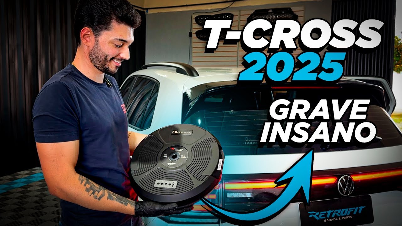 T-Cross 2025 com GRAVE INSANO no estepe! Nakamichi NBW1150R! 💥🔉
