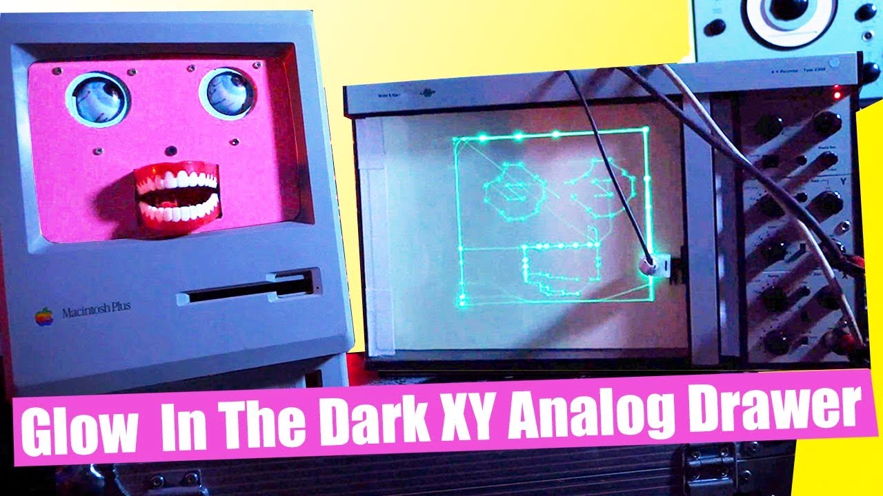 DIY ANALOG GLOW IN THE DARK ETCH-A-SKETCH FROM AN OLD XY PLOTTER