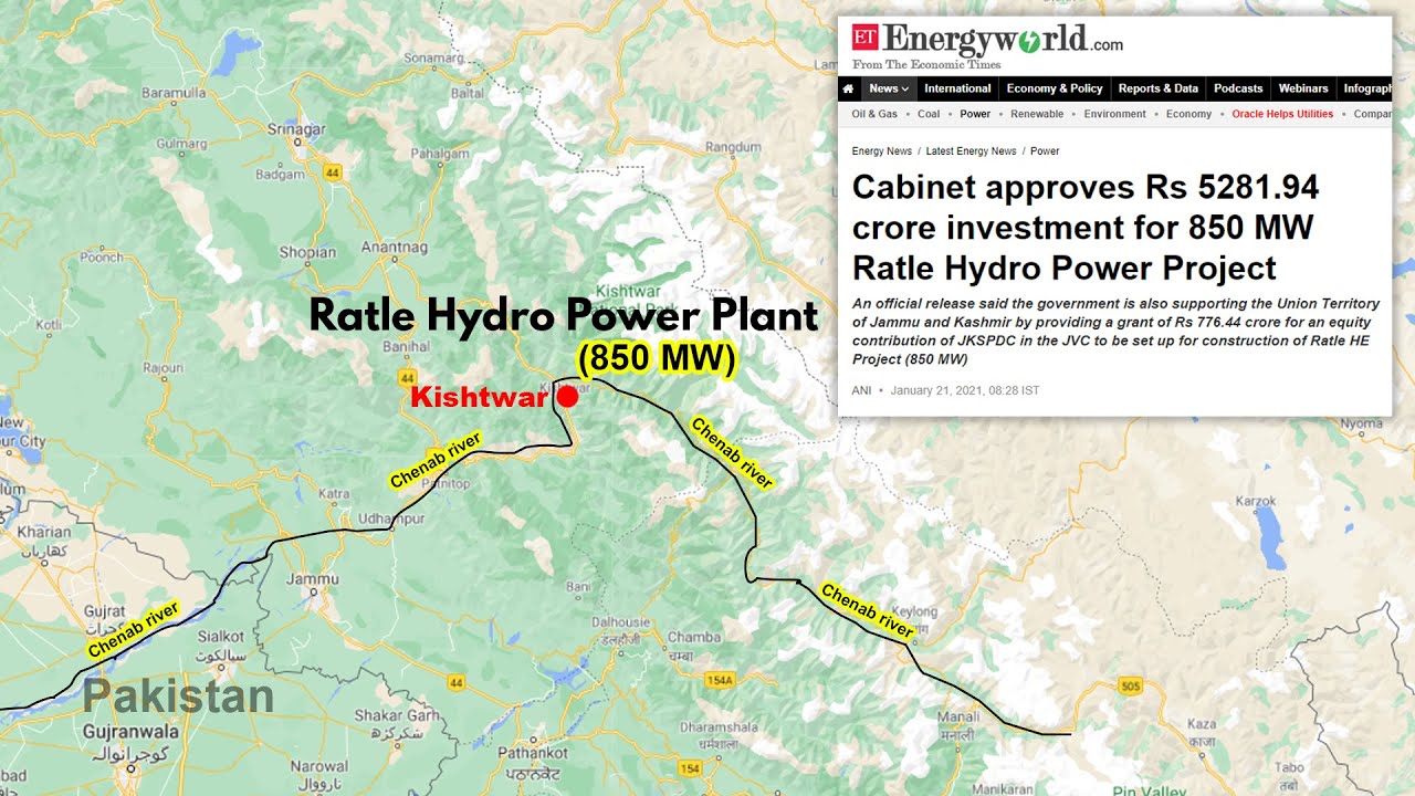 Ratle Hydroelectric Project Chenab J&K | Dam advantages & disadvantages | UPSC Current affairs