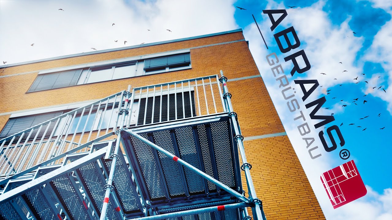Wir nehmen euch mit auf die Baustelle! Gerüstbau Treppentrum-Aufbau | Abrams Gerüstbau GmbH