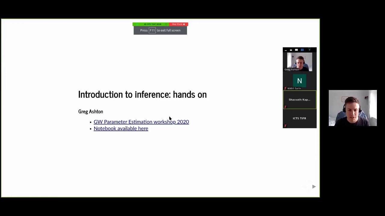 Workshop on Parameter Estimation with bilby (Lecture 1) by Greg Ashton