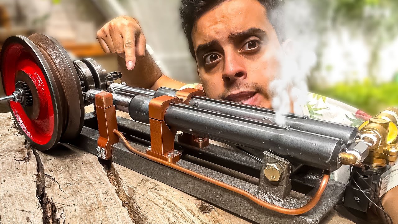 Hice un MOTOR A VAPOR (Con piezas recicladas)