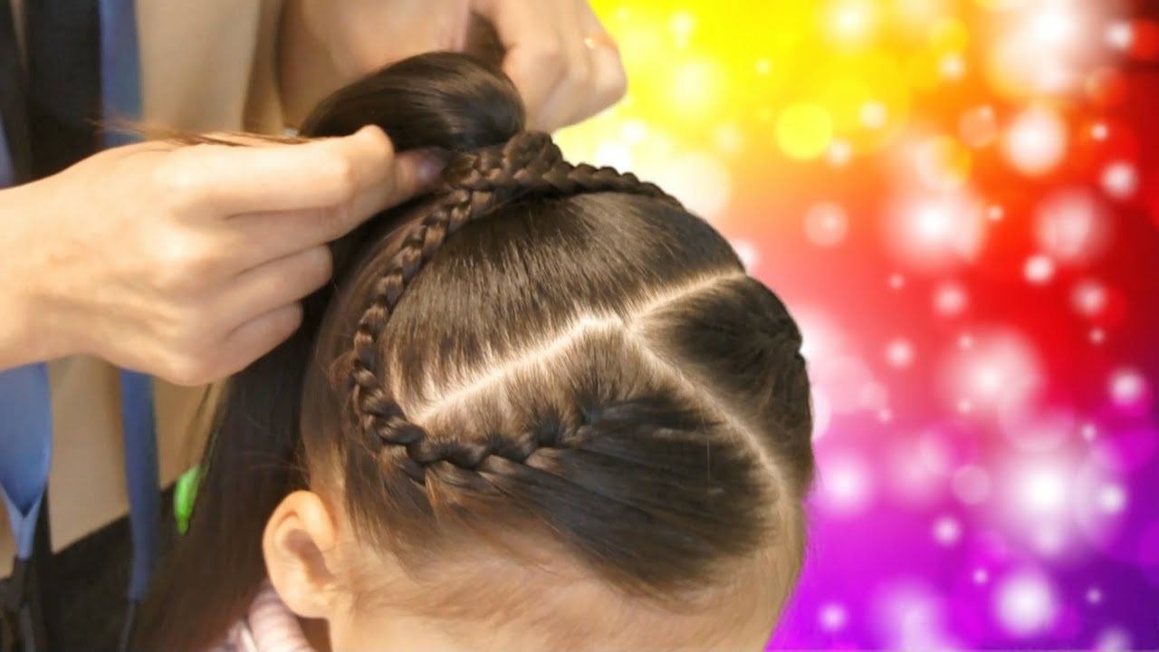 [Girl's hairstyle]儿童编发教学：简单中国风小女孩麻花辫编发教学，妈妈必学！[Colorful Princess]
