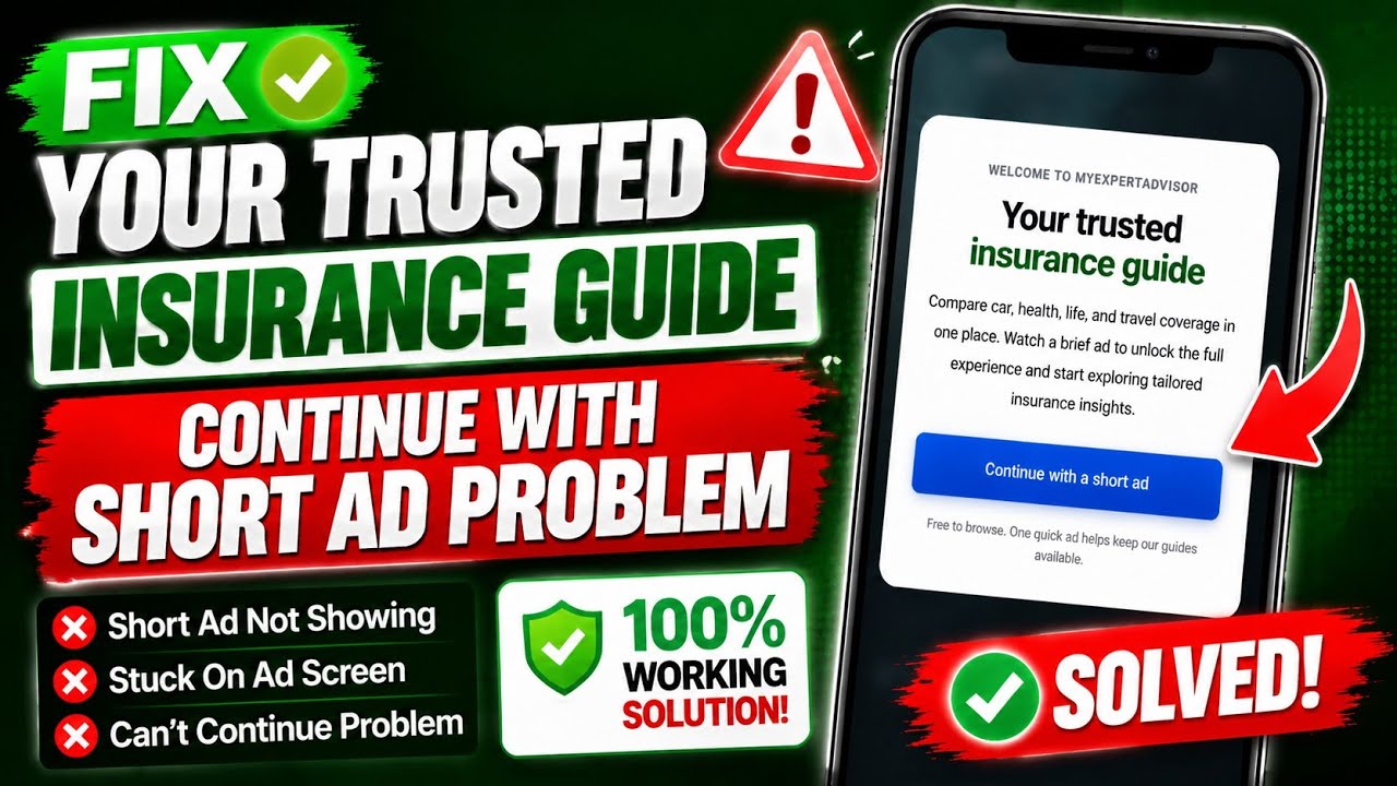 Your trusted insurance guide problem in Android 2026 | Fix Your trusted insurance guide problem