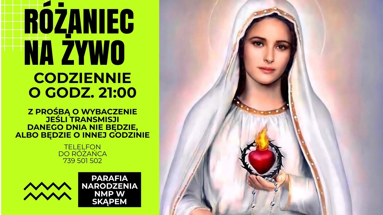 PIĄTEK 6 MARCA 2026 - TAJEMNICE BOLESNE - RÓŻANIEC NA ŻYWO