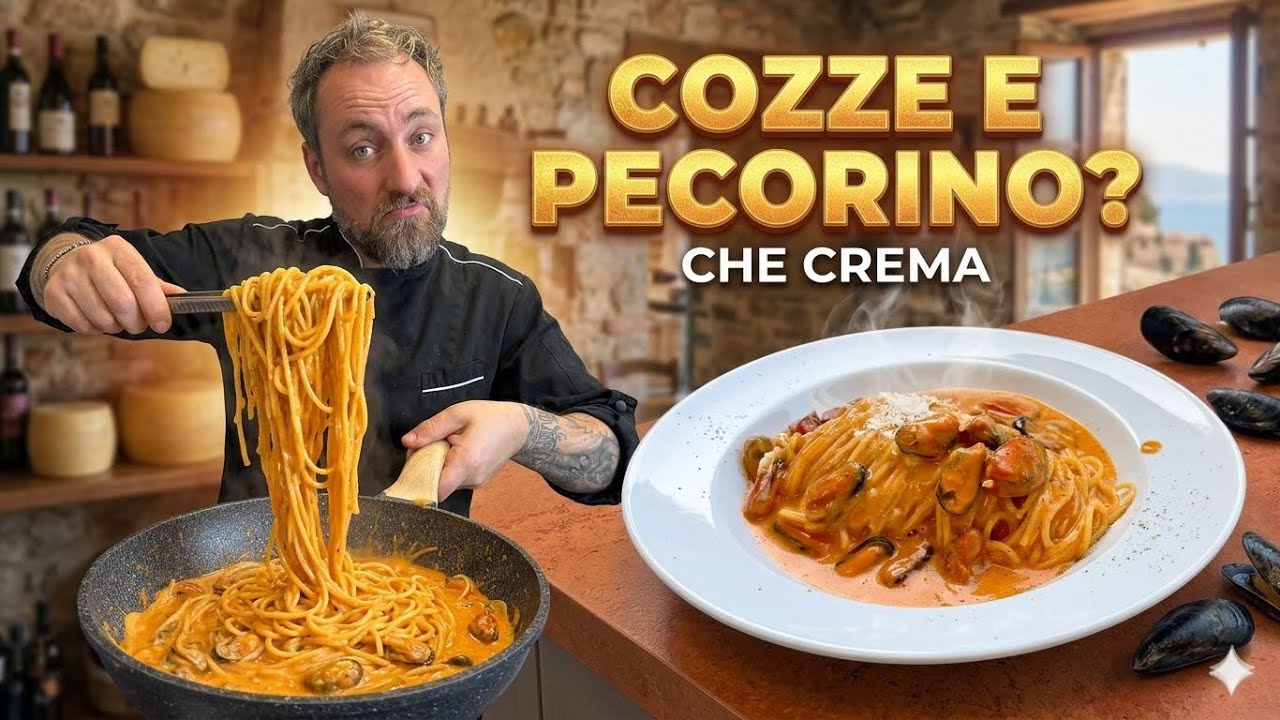 Spaghetti cozze e pecorino ! la pasta più sorprendente che ESISTA
