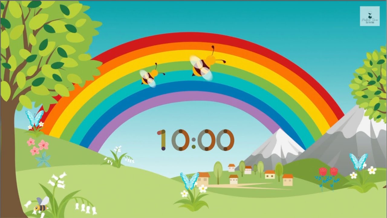 10 Minute Countdown Timer| Rainbow| Music