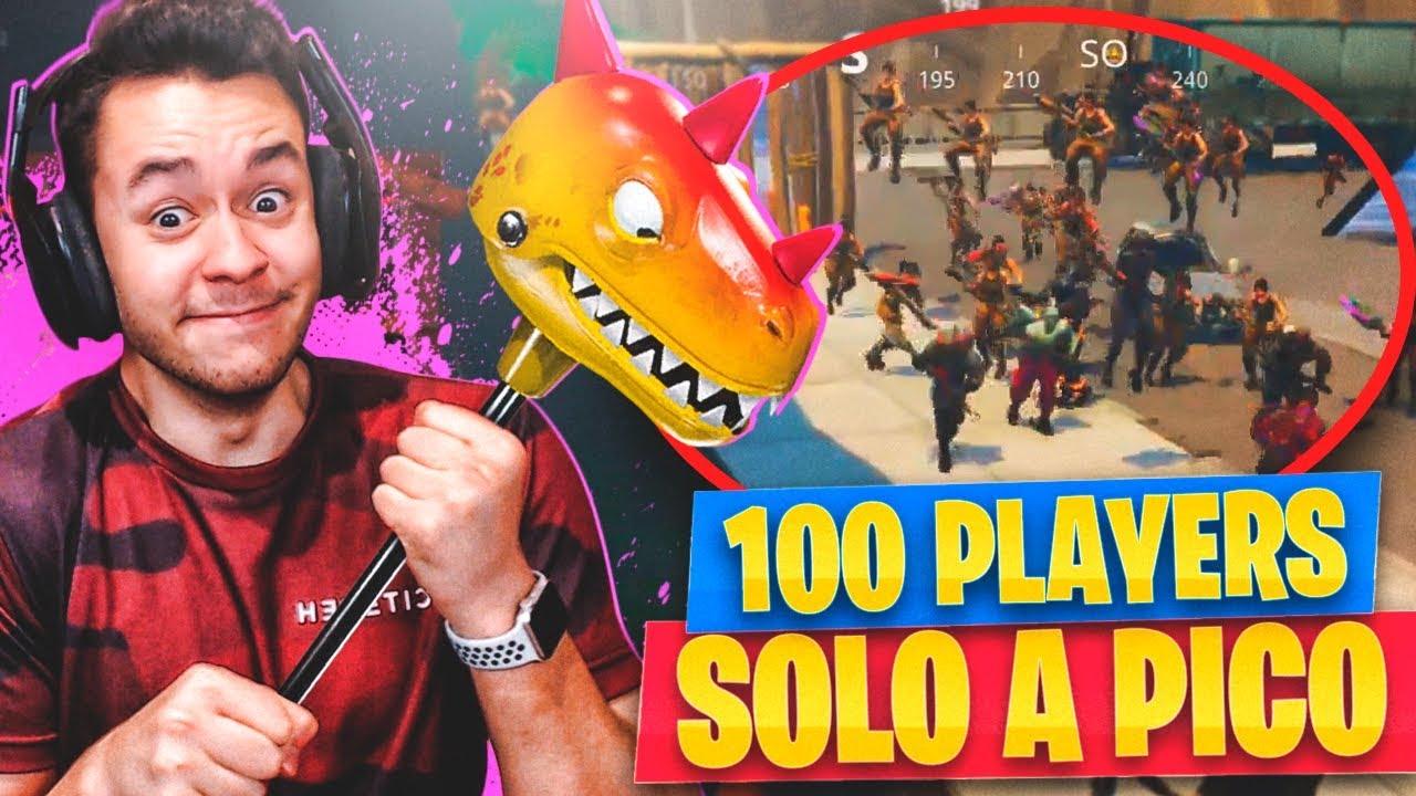 ¡100 JUGADORES A PICO CONTRA Mí! - Fortnite: Battle Royale - TheGrefg