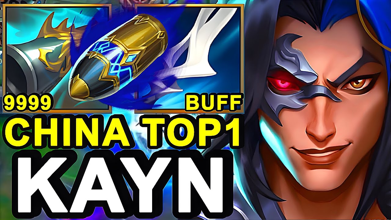Wild Rift China Top1 Kayn Jungle - Top1 Broken Burst Blue Kayn Build Runes - Sovereign Rank Gameplay