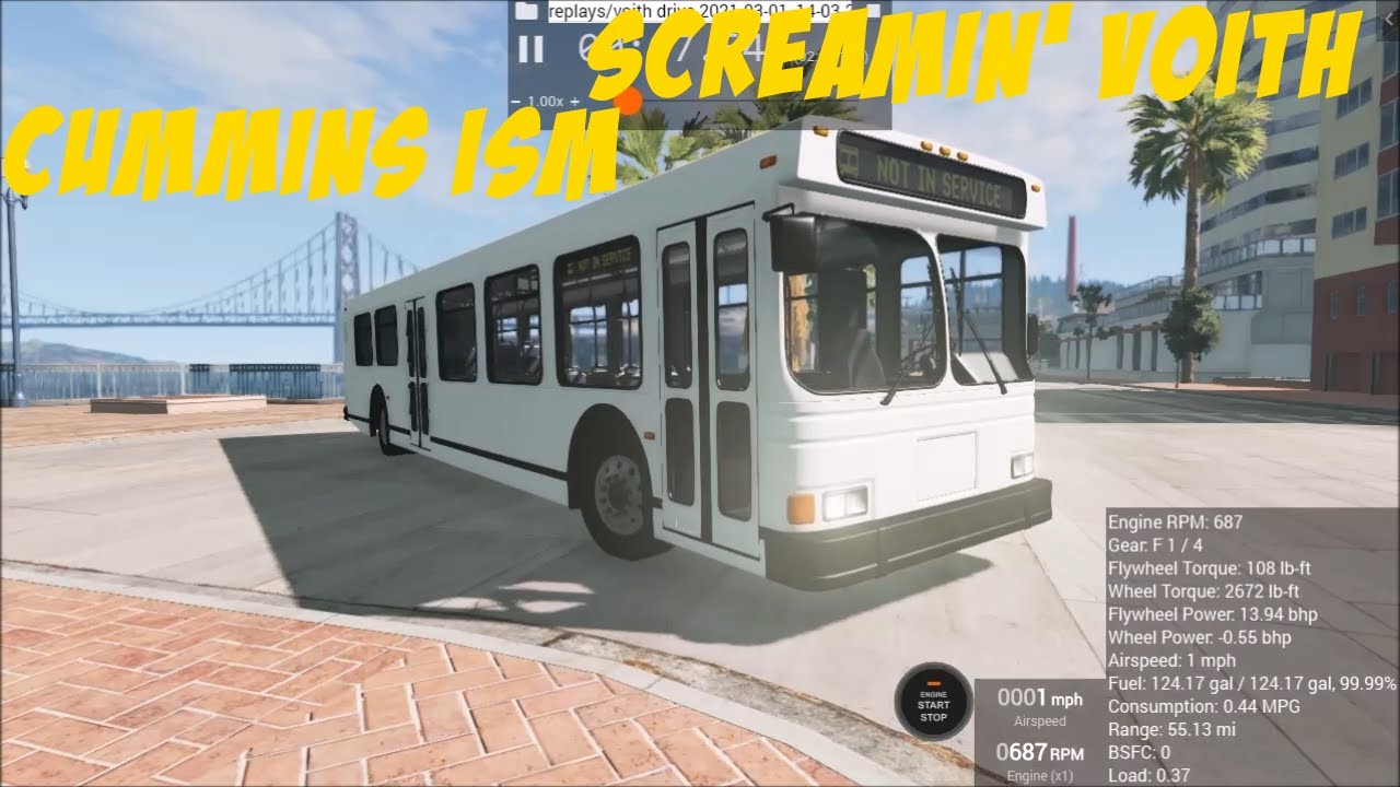 BeamNG Bus Mod 2/27/21: CUMMINS ISM/ VOITH D864.3e Engine + Transmission Sound
