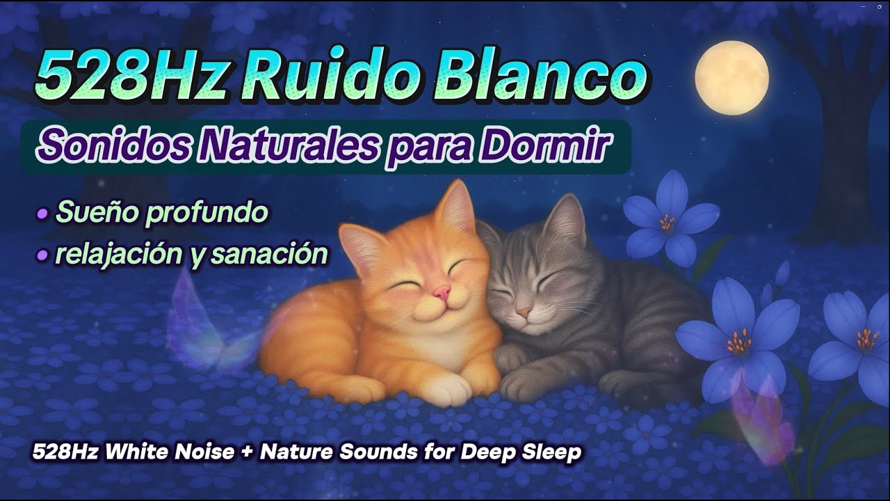 528Hz Ruido Blanco🌙Sonidos Naturales para Dormir｜Sueño profundo (💤528Hz White Noise for Sleep)