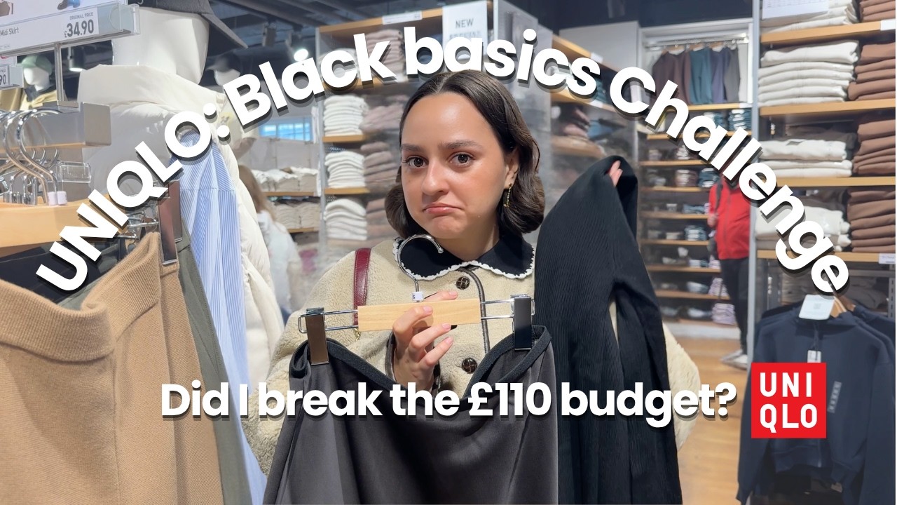 Uniqlo haul Challenge: Black Basics on a £110 Budget (Try-On & Honest Review)