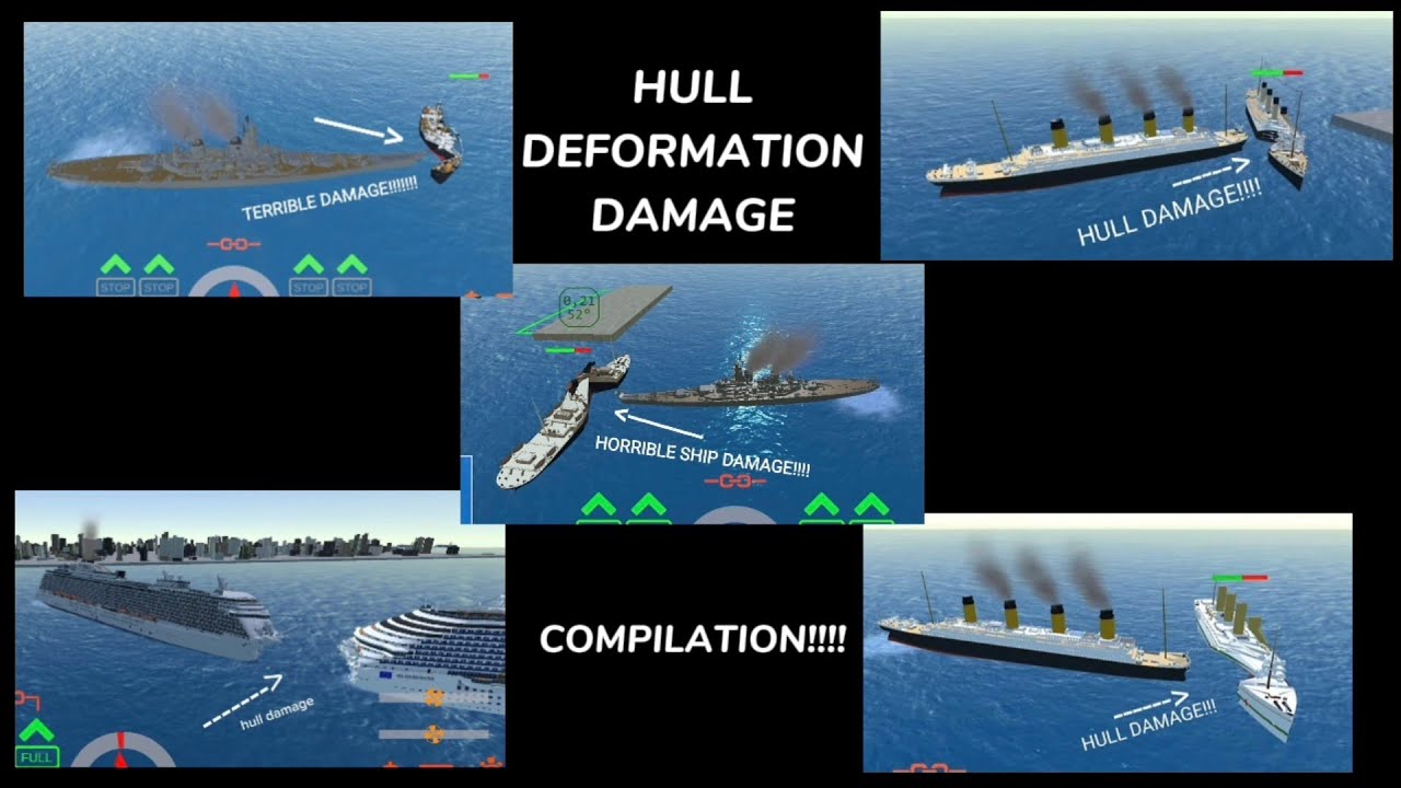 HULL DEFORMATION DAMAGE COMPILATION!!!!! | Cruise Ship Handling & Ship Mooring 3D