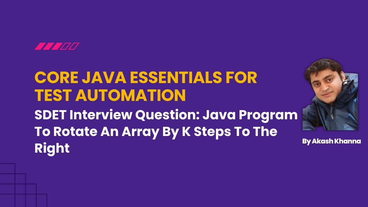 Java Program To Rotate An Array By K Steps To The Right