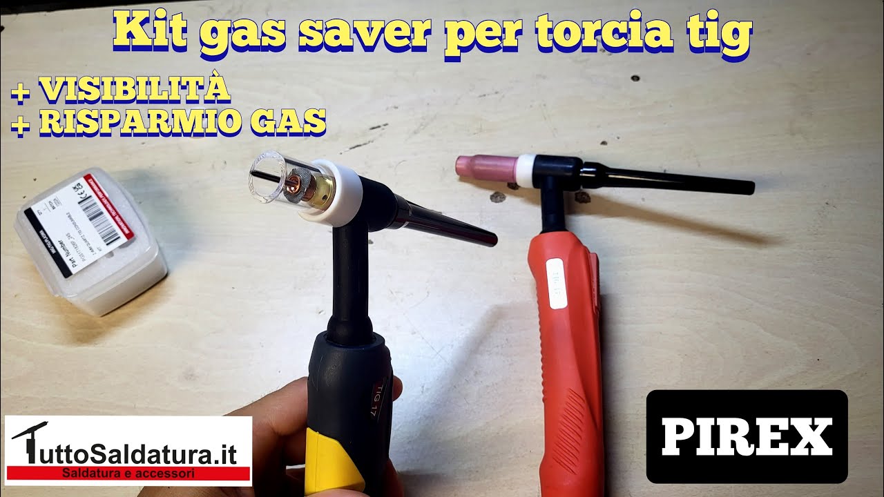 KIT GAS SAVER PYREX PER TORCIA TIG | MONTAGGIO E DIMOSTRAZIONE | TUTTOSALDATURA.IT