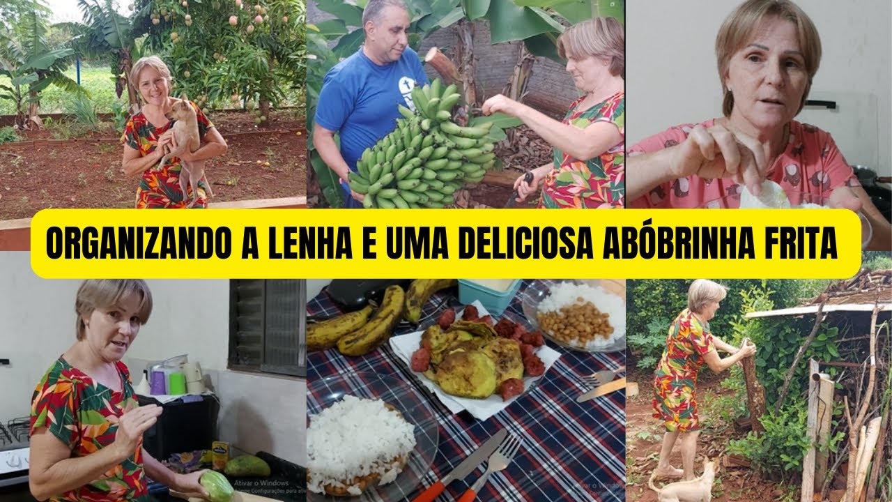 Organizando a Chácara e uma Receita de Abobrinha Verde Frita Deliciosa