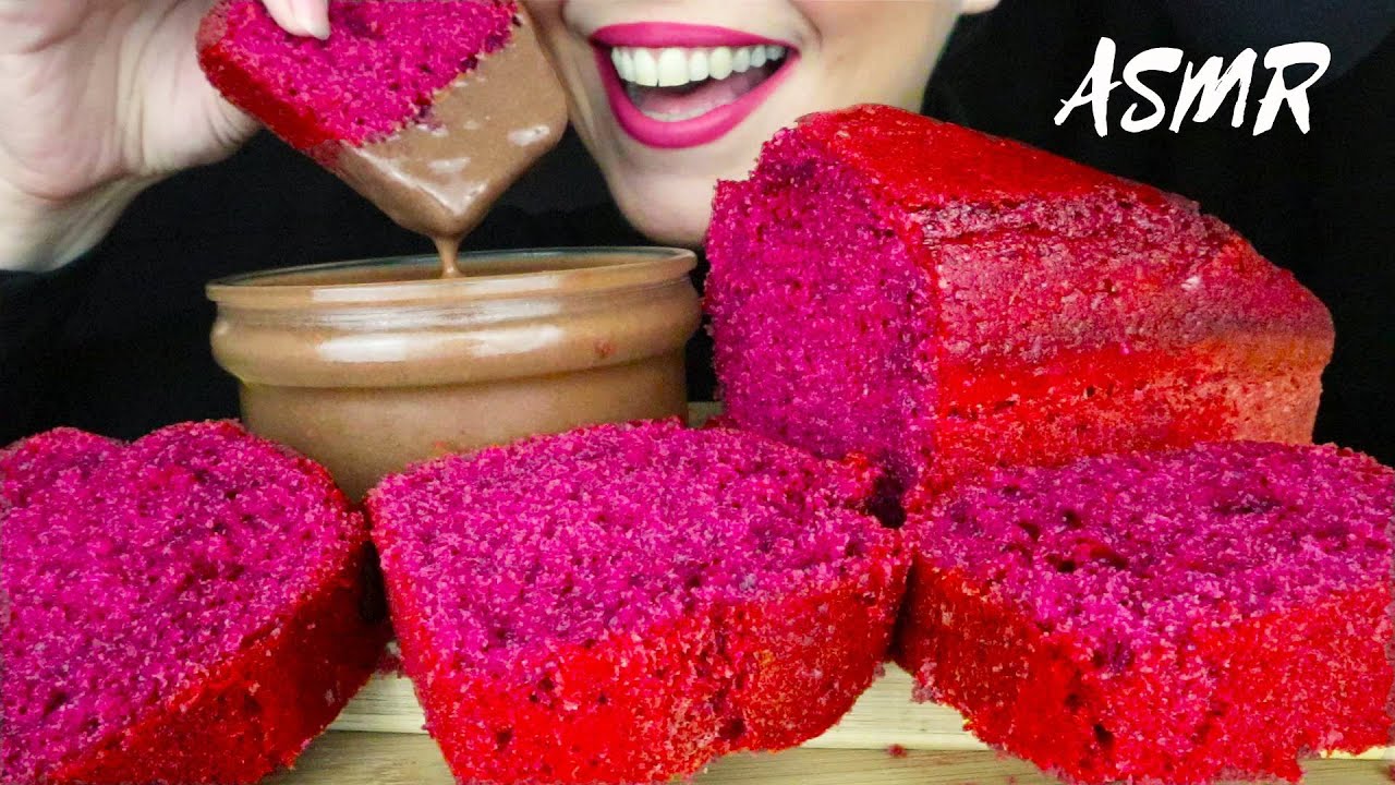 RED VELVET CAKE & CHOCOLATE SAUCE 🎂 | No Talking | ASMR Mukbang  - 먹방 | Real Eating Sounds