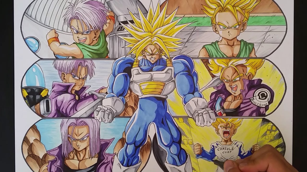 Drawing the Evolution of Trunks from Dragon Ball Z