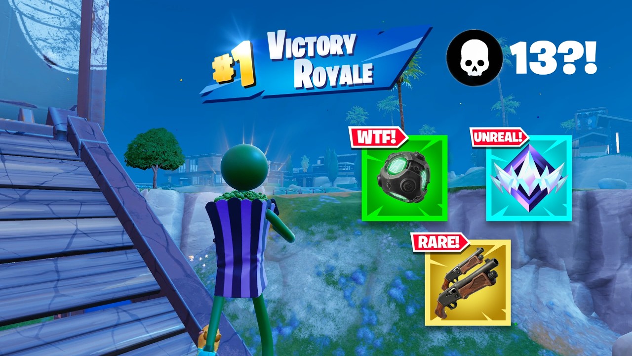Ranked 13 Eliminations Solo Win Gameplay ( Fortnite Chapter 7 Season 1 Zero Builds)