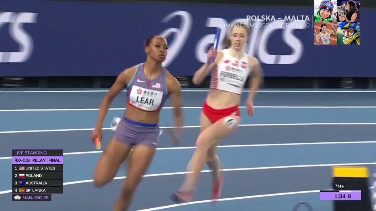 Halowe Mistrzostwa Świata w Lekkoatletyce Nankin 2025 - 4 x 400m pań(srebrny medal)