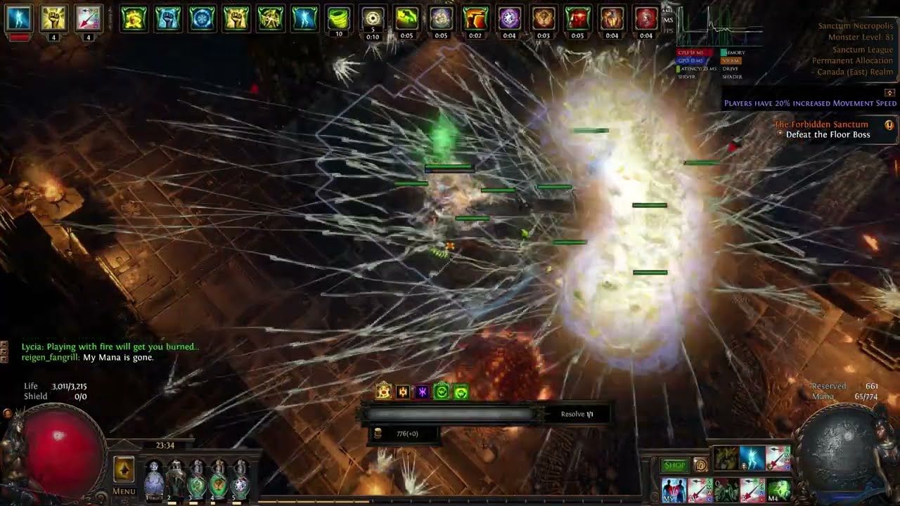 [PoE 3.20] No-hit Sanctum run complete to obtain Original Sin