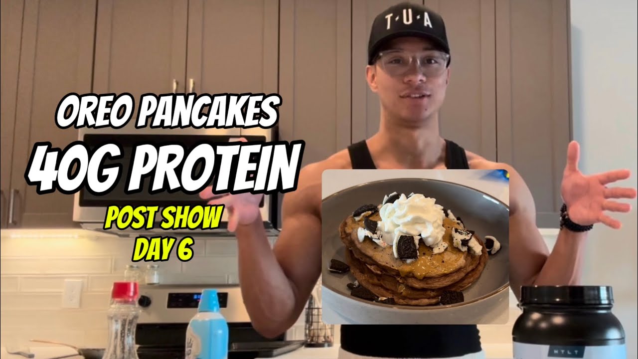 POST SHOW DAY 6, OREO PROTEIN PANCAKES, SALAD & GO REVIEW, Vlog