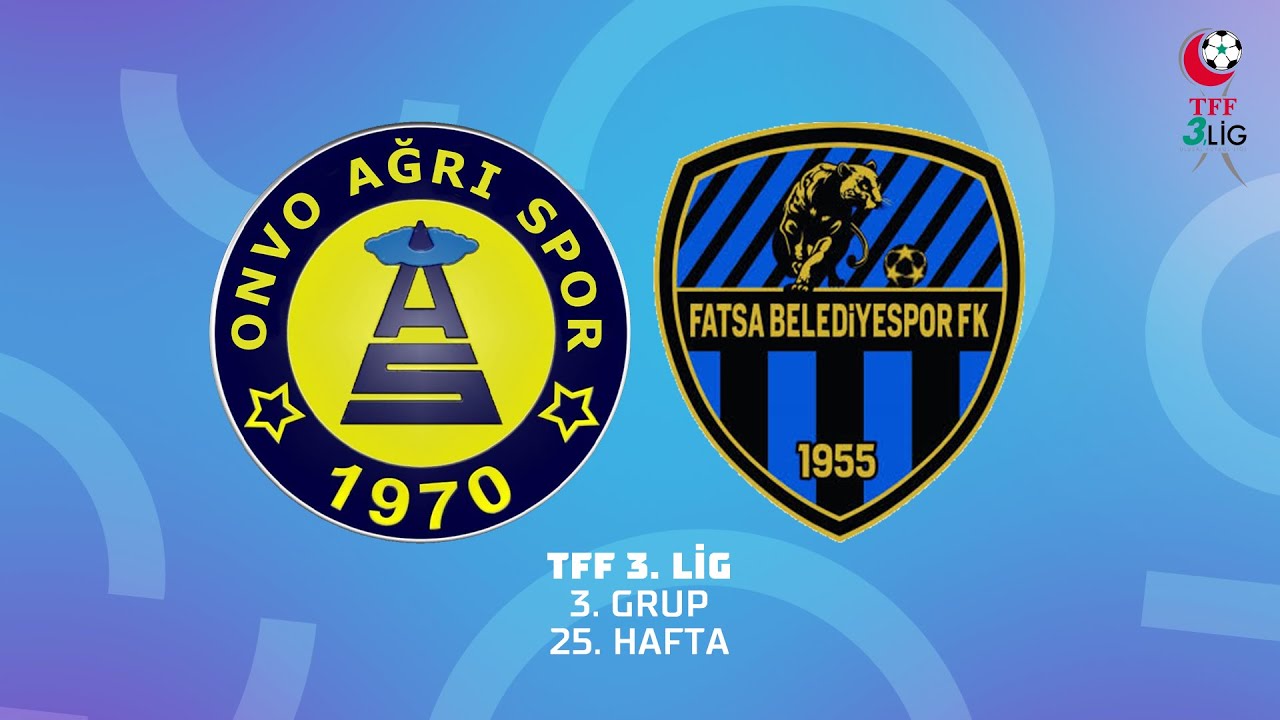 TFF 3. Lig 3. Grup | Onvo Ağrı 1970 Spor Kulübü - Fatsa Belediyespor