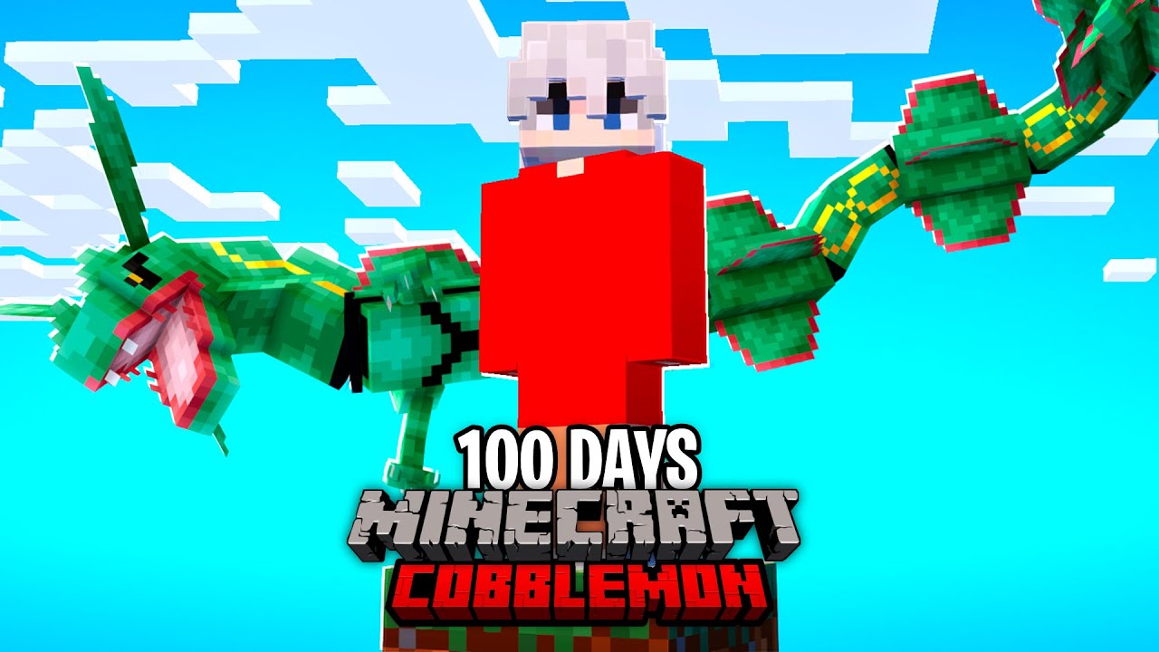 I Spent 100 Days on a POK&Eacute;MON ONE BLOCK in Minecraft (Minecraft Cobblemon)