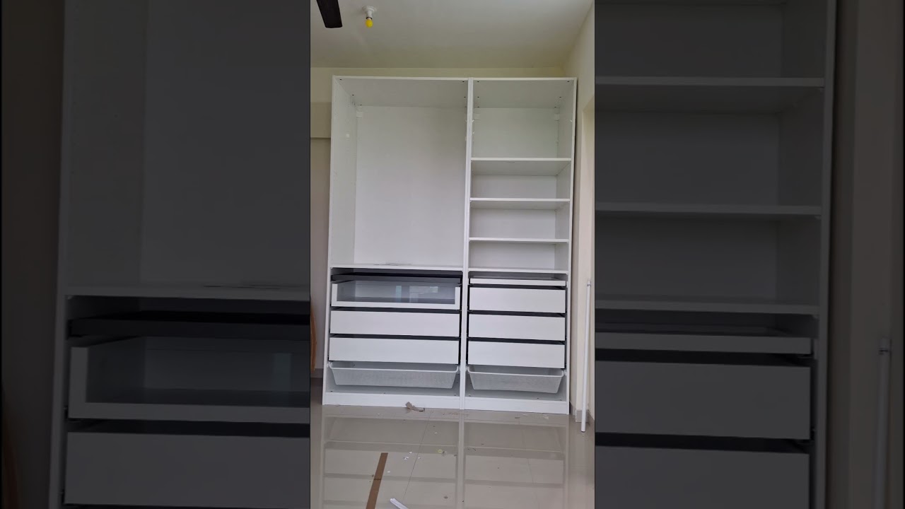 IKEA PAX Mirror Wardrobe Modern Bedroom Setup 